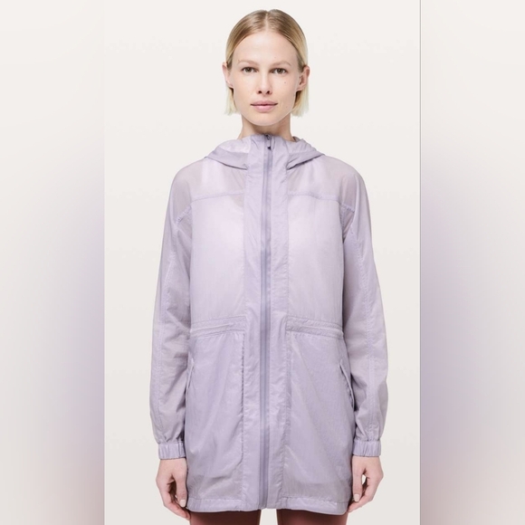 lululemon athletica Jackets & Blazers - Lululemon In The Clear Jacket Silver Lilac Size 8
